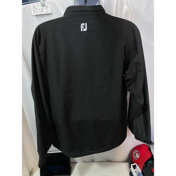 Footjoy Medium Waterproof Long Sleeve Rain Pullover Hawk's Nest Logo Black - Picture 2 of 11